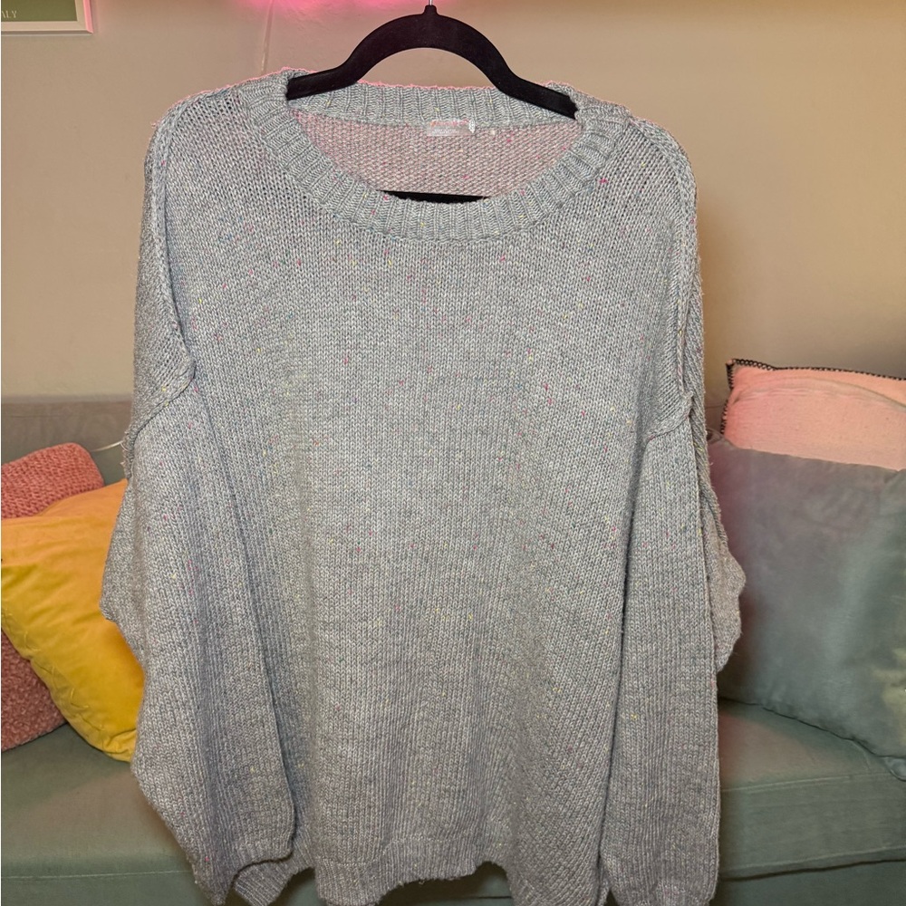 Fp Movement By Free People Gray Crew Neck Sweater